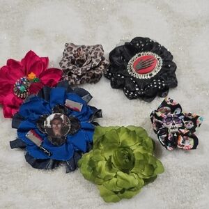 Floral Hair Clip Set - Multicolor